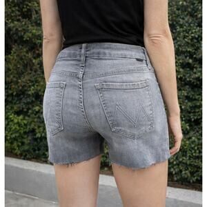 Mother Looker Supermoon Gray/Black Cutoff Denim Shorts – Women’s Size 26